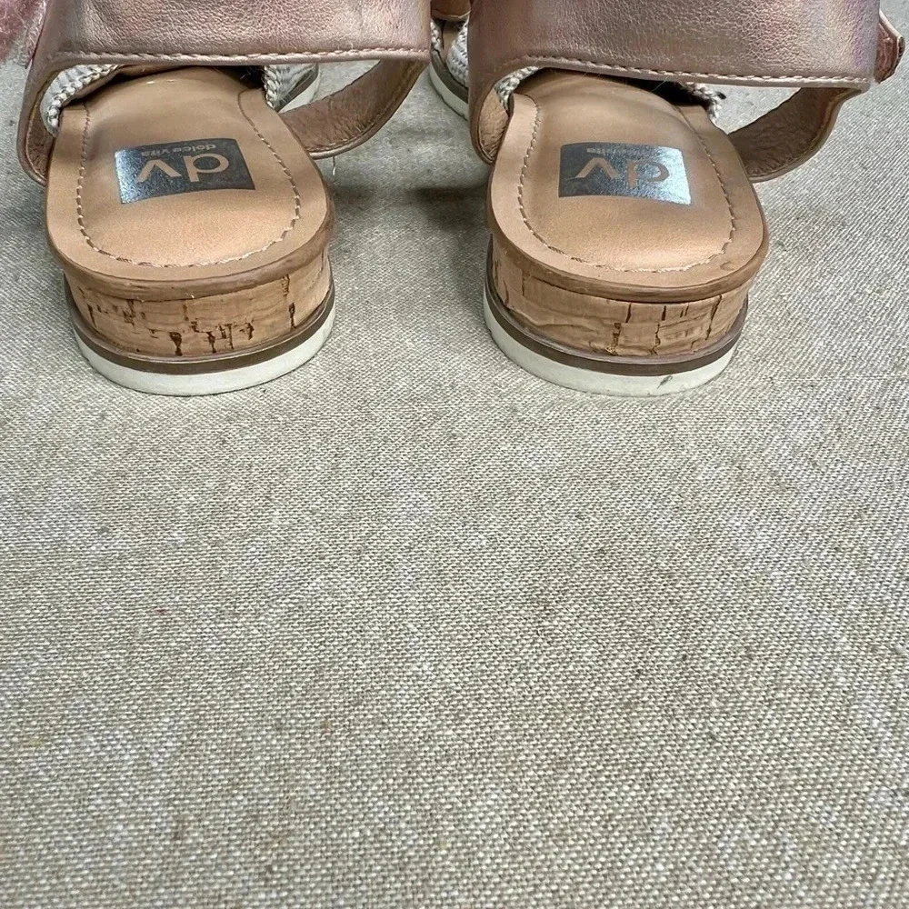 DV by Dolce Vita Girls Davis Woven Sandals Beige Size 4 Casual Strap